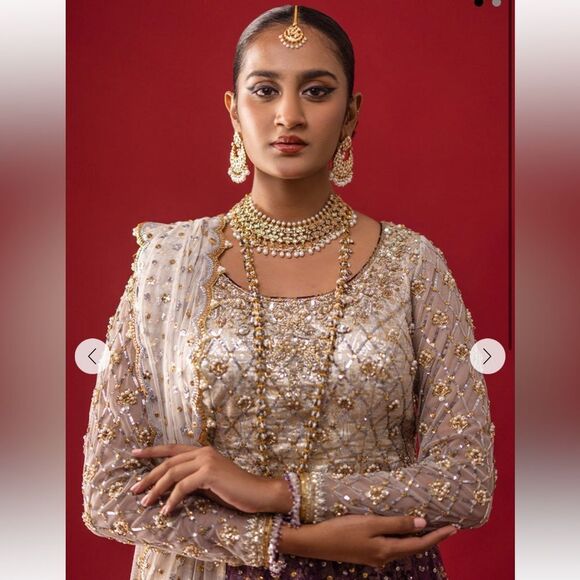 NOMI ANSARI AUTHENTIC LUXURY PAKISTANI DESIGNER COUTURE DRESS - Picture 6 of 16